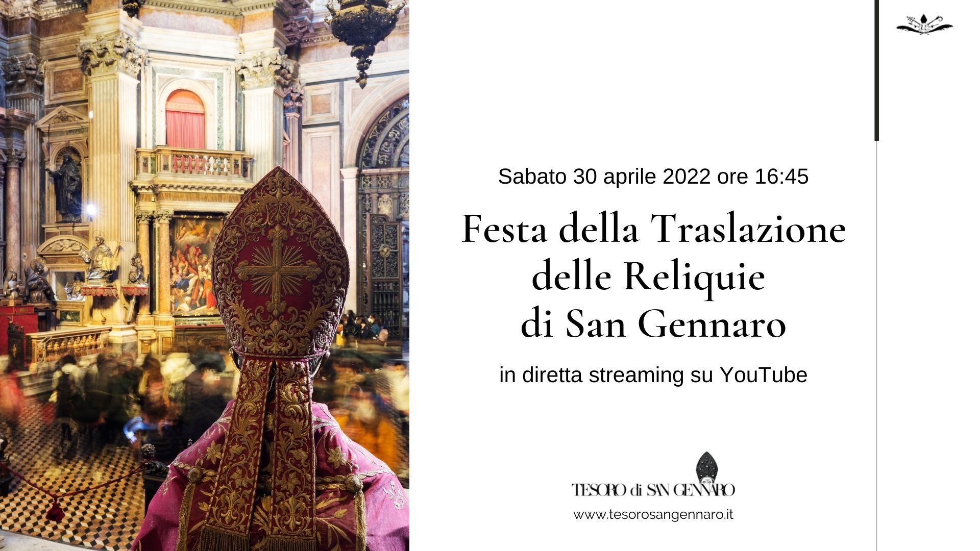 Diretta streaming Miracolo di San Gennaro
